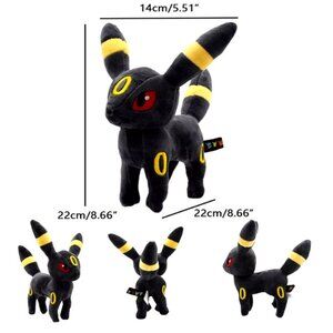 Umbreon Plush 22cm | Yellow Ear Pokemon Plush | Eeveelution Toy